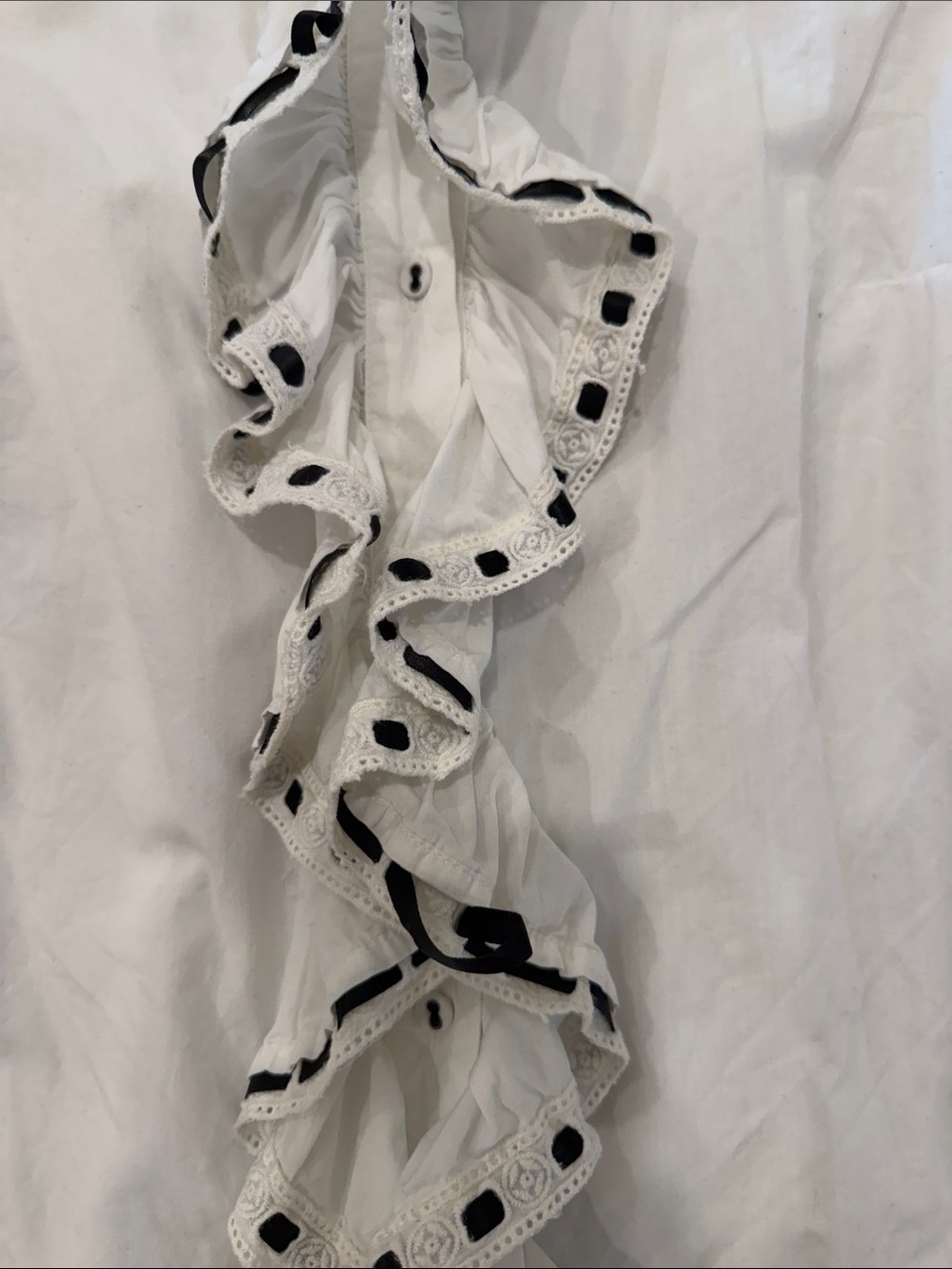 Anthropologie Ruffle Button Front Top - Picture 4 of 9
